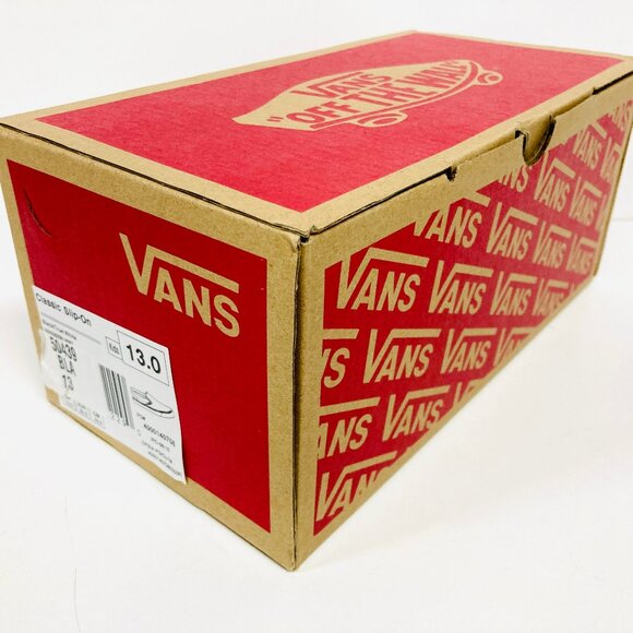 Kids Van's Shoes Authentic Classic Slip On Black Size 13 - Picture 10 of 10